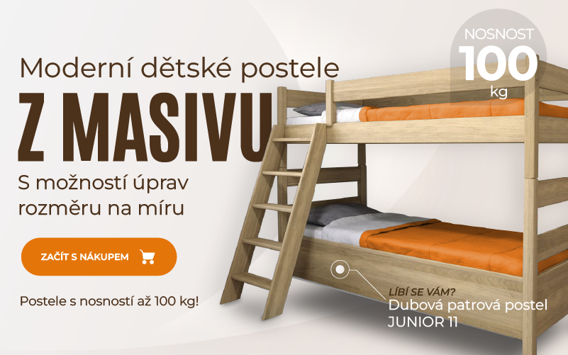 Kvalitní dětské postele z masivu - Mobil