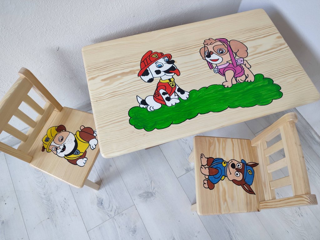 Dětský stůl SL dřevěný | Via-nábytek