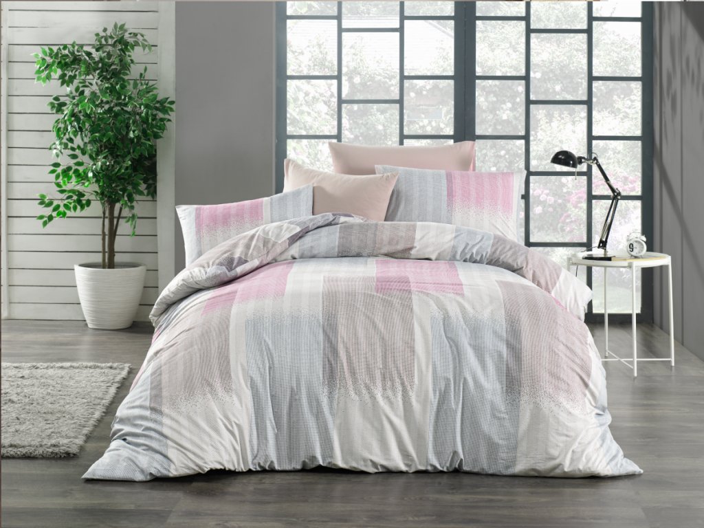 9020 Granada pink ruzove moderni bavlnene povleceni