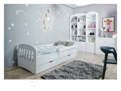 Dětská postel LOCIKA (Povrchová úprava postele Bílá, Rozměry 80 x 180)