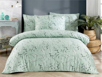 Saténový povlak 40x40 zelený