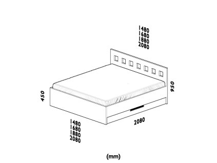 Volterra s úložným prostorem (Délka [cm] 200, Šířka [cm] 140)