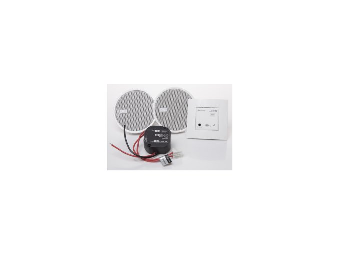 Sada Bluetooth Audio přijímač do zdi + 2 reproduktory 2,5“ - Bílý
