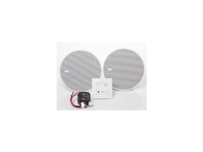 Sada Bluetooth Audio přijímač do zdi + 2 reproduktory 5“ - Bílý