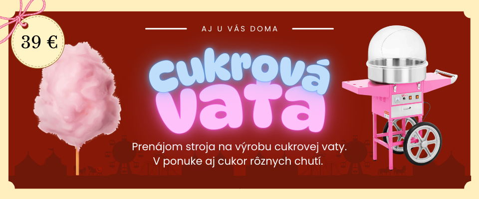 Prenájom stroja na cukrovú vatu