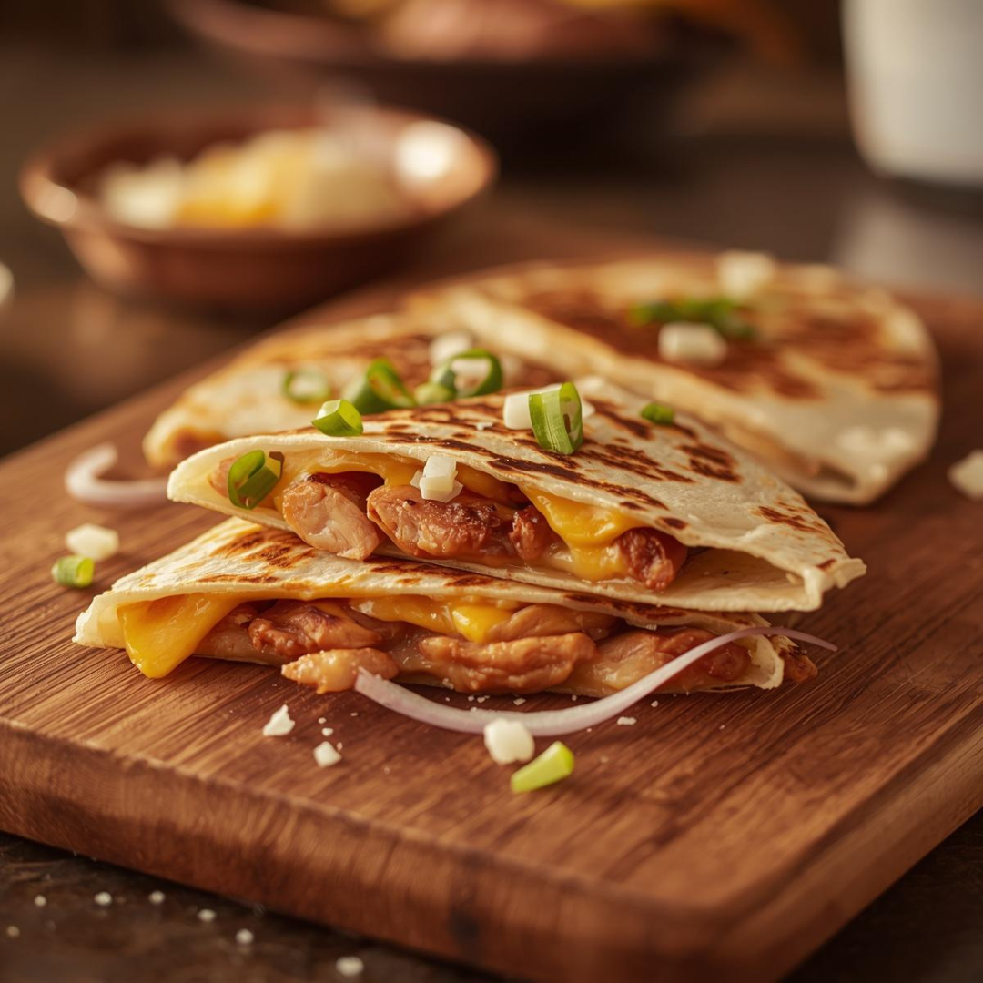 Chrupiąca quesadilla z kurczakiem i serem