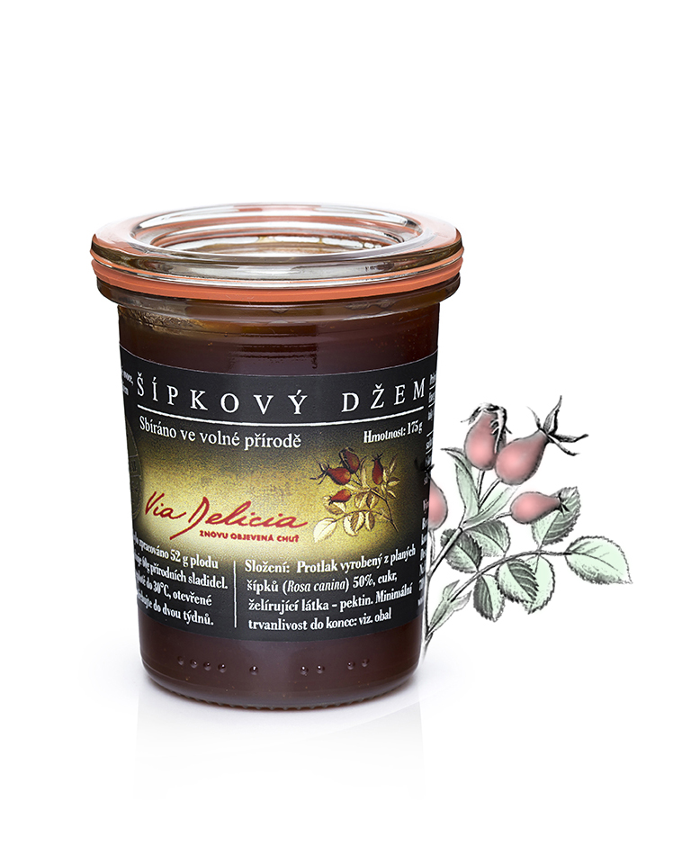 domaci sipkovy dzem ve sklenici weck