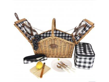 Piknikový koš Montaigne pro 4 osoby – elegantní výbava pro pohodový výlet