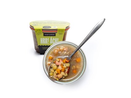 Hrachová polévka s uzeným masem