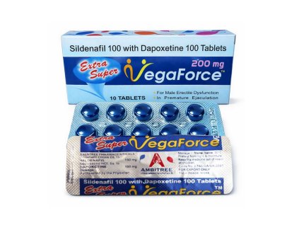 silné ztopoření a silné oddálení erekce Extra Super VegaForce 250mg