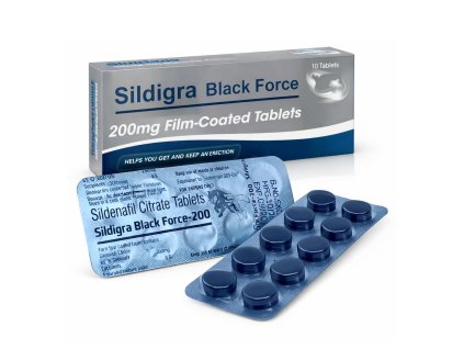 lék Sildigra Black Force 200mg určená na léčbu erektilý dysfunkce u mužu