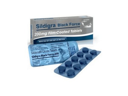 lék Sildigra Black Force 200mg určená na léčbu erektilý dysfunkce u mužu
