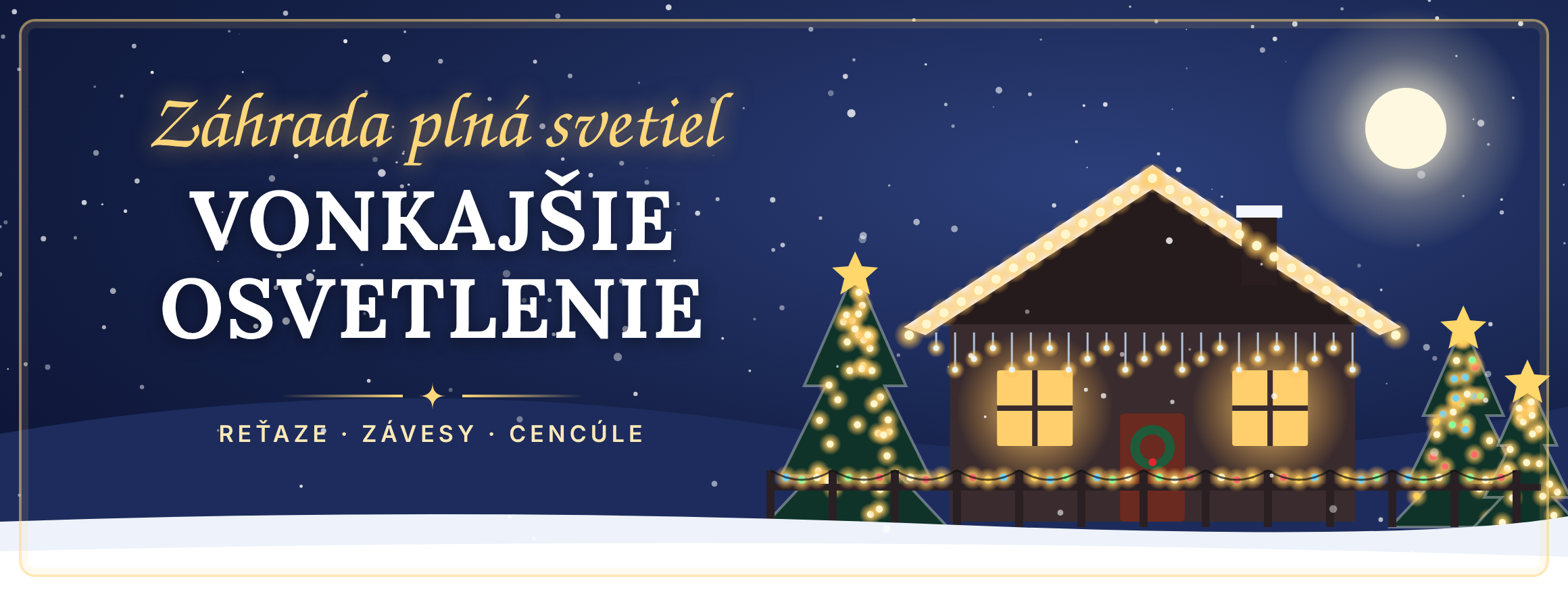 Vonkajšie vianočné osvetlenie