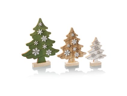 led deko tannen aus holz 3er set 323772463