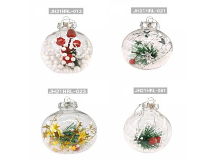 Ozdoba na vánoční stromeček, koule, 8cm, různé varianty na výběr (Varianta Varianta 1)