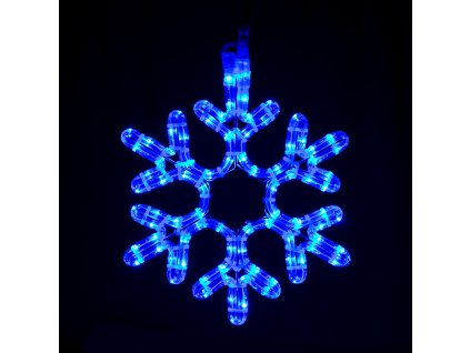 Vánoční LED dekorace, Sněhová vločka, BLIKAJÍCÍ, 50 cm, různé barvy na výběr (Barva Modrá/modrá)