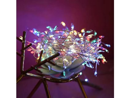 Vianočná LED nano reťaz, rôznofarebná, 5m, 500 LED