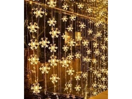 7835 vanocni led zaves s 80 snehovymi vlockami 2 5m ruzne