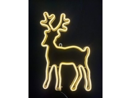 Vánoční LED závěsná dekorace, sob, 41cm, různé barvy na výběr (Barva Studená bílá)