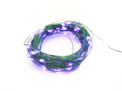 Vianočná mikro reťaz, fialová, 10m, 100 LED