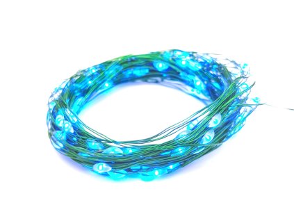 Vianočná mikro reťaz, modrá, 10m, 100 LED