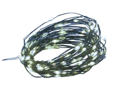 Vianočná mikro reťaz, studená biela, 10m, 100 LED