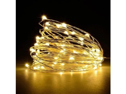 Vianočná mikro reťaz, teplá biela, 18m