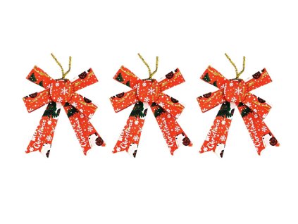 6450 vanocni ozdobna masle cervena 3ks 8x12cm