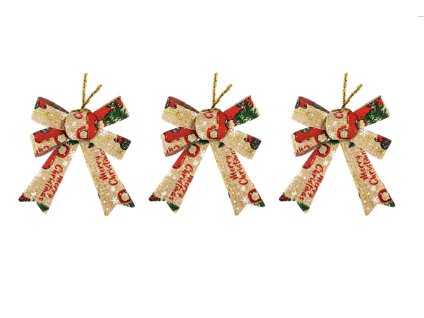 6456 vanocni ozdobna masle hneda 3ks 8x12cm