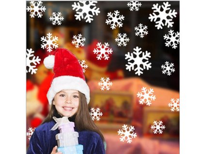 7722 vanocni samolepky na okna snehove vlocky 21 ks