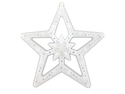 Svítící LED dekorace - hvězda, 28cm, různé barvy (Barva Studená bílá)