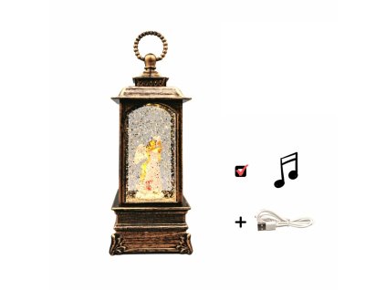 6870 2 vanocni svitici led dekorace lucerna andel