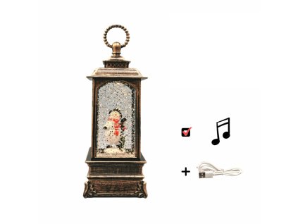 6867 1 vanocni svitici led dekorace lucerna snehulak 23cm