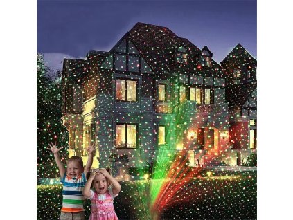 7095 3 venkovni dekorativni projektor hvezdna obloha kruhy hvezdy dalkovy ovladac