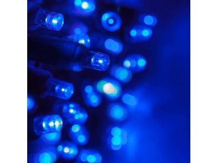 Vonkajšia LED vianočná reťaz - modrá, 10m, 100 LED