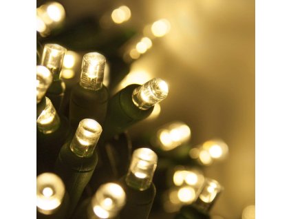 Vonkajšia LED vianočná reťaz - teplá biela, 50m, 500 LED
