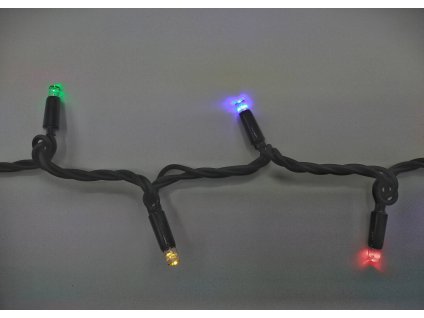 8648 1 venkovni led vanocni retez cerny kabel ruznobarevna 10m 100 led