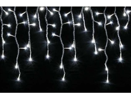 Venkovní LED vánoční závěs - studená bílá, s programy, různé délky na výběr (Délka světelné části + délka přívodního kabelu a počet LED 10m+5m, 310 LED, stálé svícení, s časovačem 6h/18h)