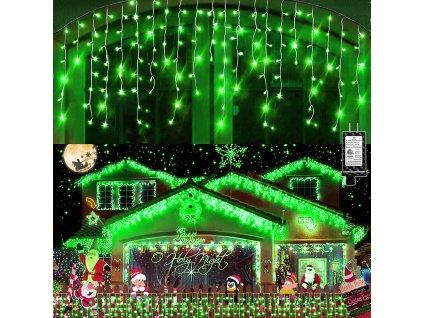 Venkovní LED vánoční závěs - zelená