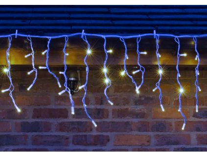 Venkovní LED vánoční závěs, tlustý kabel - studená bílá, se záblesky, od 3m až 10m