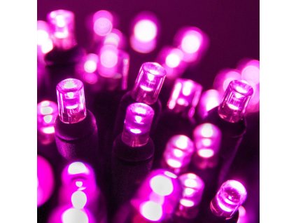 Vianočná LED reťaz do interiéru - ružová