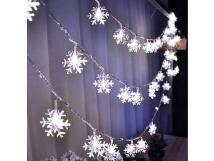 0064284 svetelny retez snehove vlocky studene svetlo