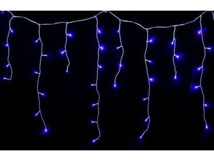 Vnitřní LED vánoční závěs - modrá, stále svítící, 2,5m, 105 LED (Délka osvětelné části+přívodního kabelu a počet LED 2,5m+1,5m, 105 LED)