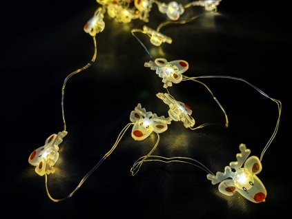 Vnútorná vianočná LED mikro reťaz - sobíky