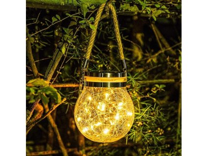 Závěsná solární crack lampička,různé barvy na výběr (Barva Různobarevná)