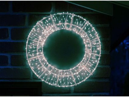 9280 vanocni led venec se studenym bilym svetlem 800 led prumer 45 cm plastova konstrukce