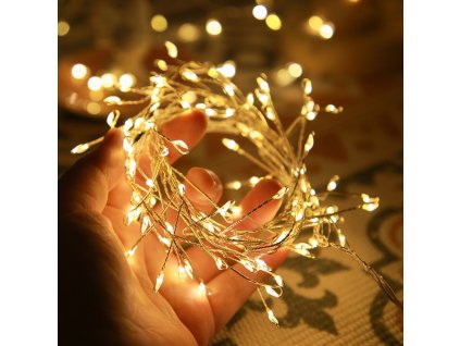 Vianočné LED nano osvetlenie, teplá biela, 10m, 300 LED