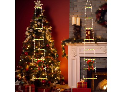 Santa Claus LED rebrík 1,8 m