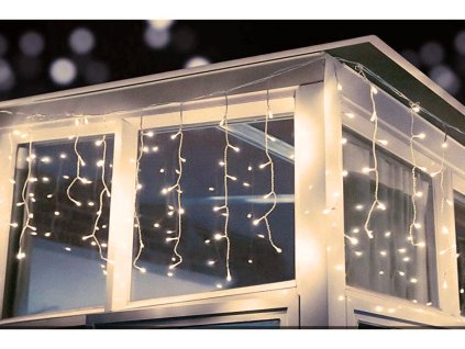 Vonkajší LED vianočný záves - teplá biela