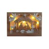 3860 2 led drevena dekorace obdelnikova betlem